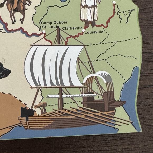 Cat's Meow Village Lewis and Clark Trail 2004 Historic Trails & Waterways Wooden - Picture 10 of 16